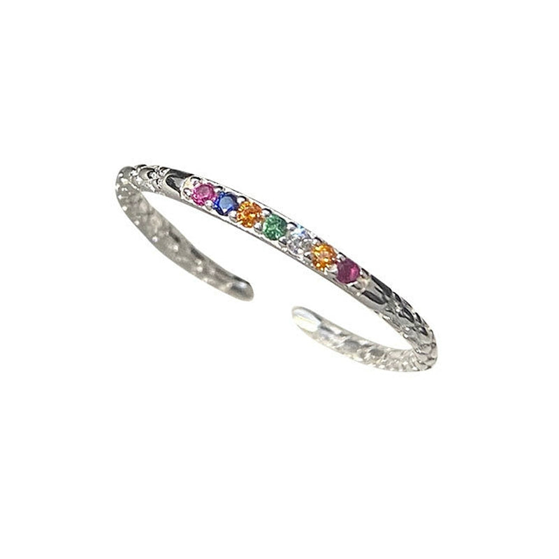 Rainbow Zircon Ring