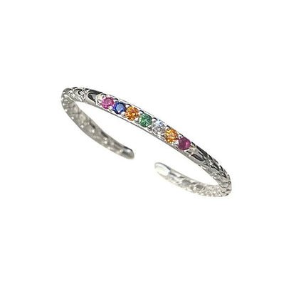 Rainbow Zircon Ring