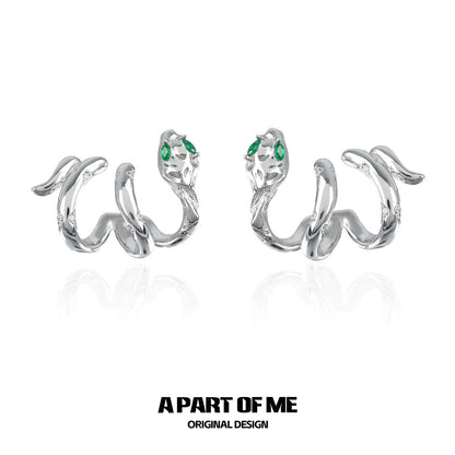 Slytherin Snake Wrap Earrings
