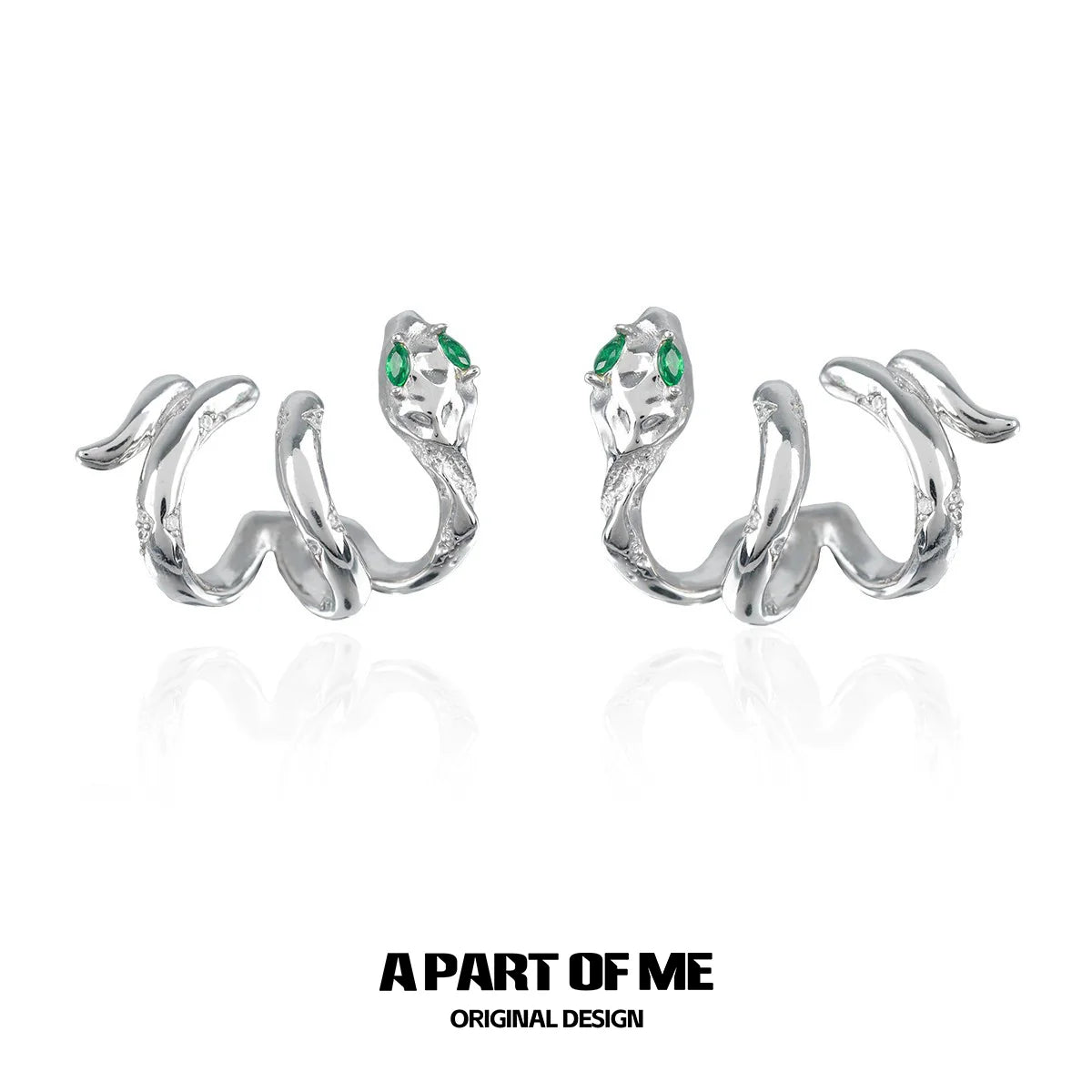 Slytherin Snake Wrap Earrings