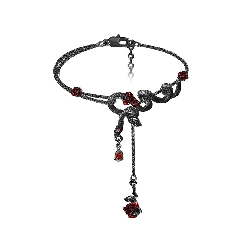 Rose & Snake Contrast Bracelet