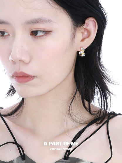 Sun Ash Textured Earrings