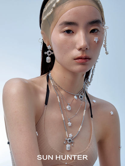 Baroque Pearl Star Earrings