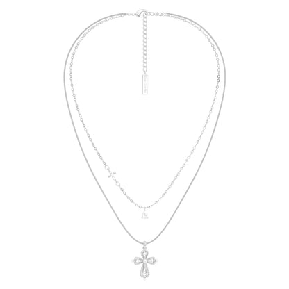 Elegant Teardrop Cross Necklace