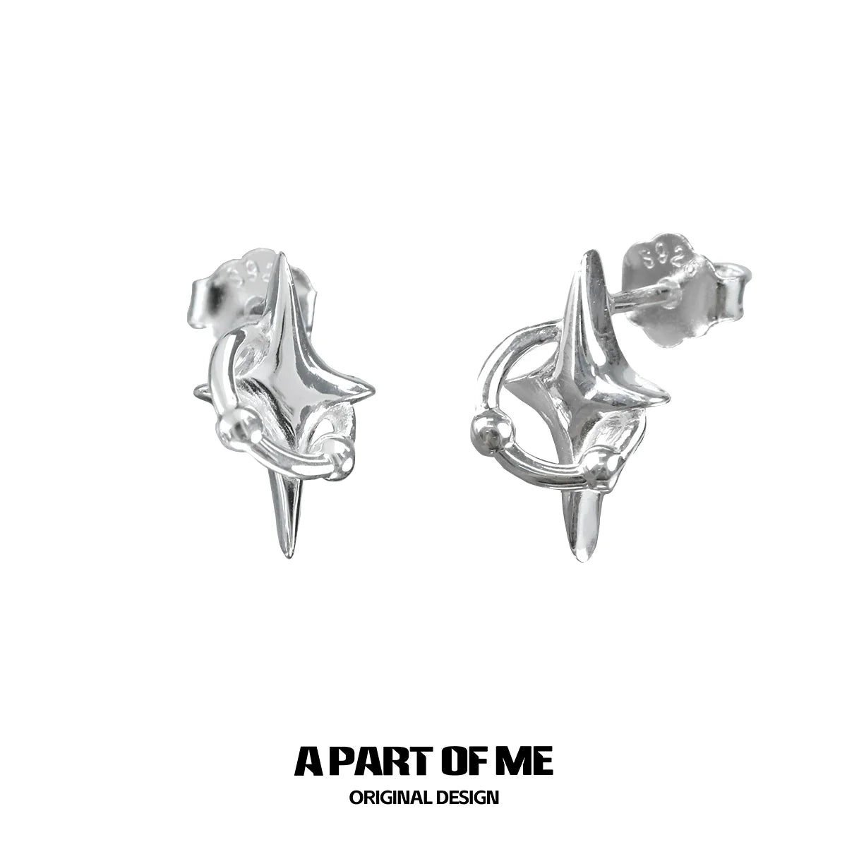 Planet Orbit Stud Earrings