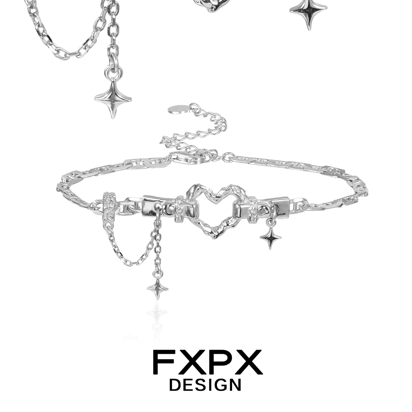 Geometry Love Silver Bracelet
