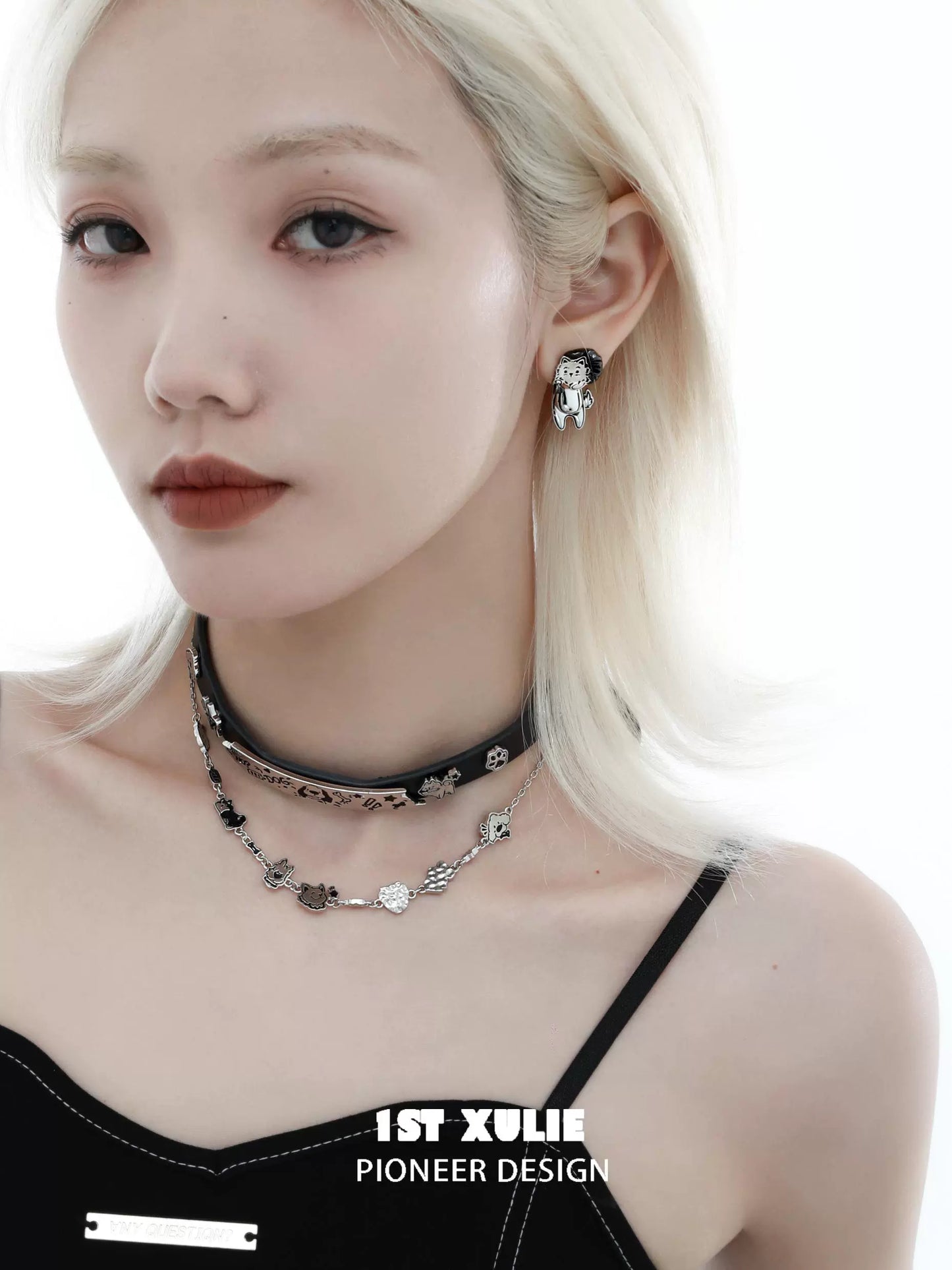 Joyful Pup Love Silver Earrings