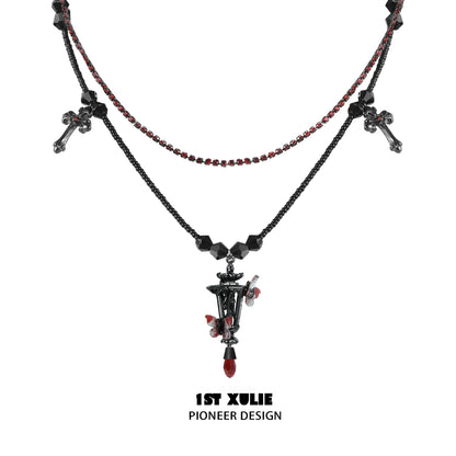 Y2K Blood Enchanted Butterfly Necklace