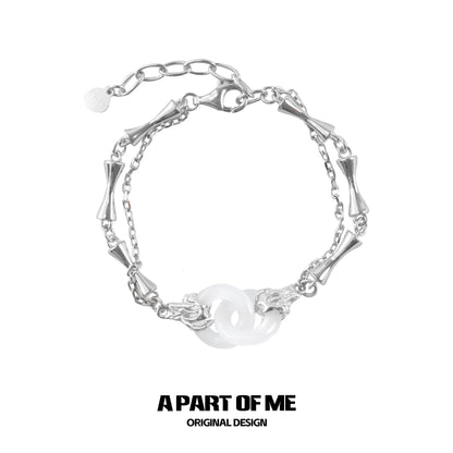 Minimal Peace Jade Bracelet