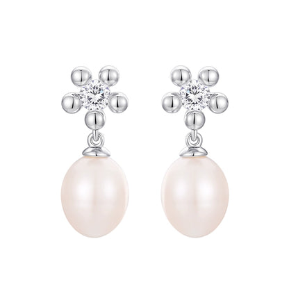 Island Flower Pearl Earrings