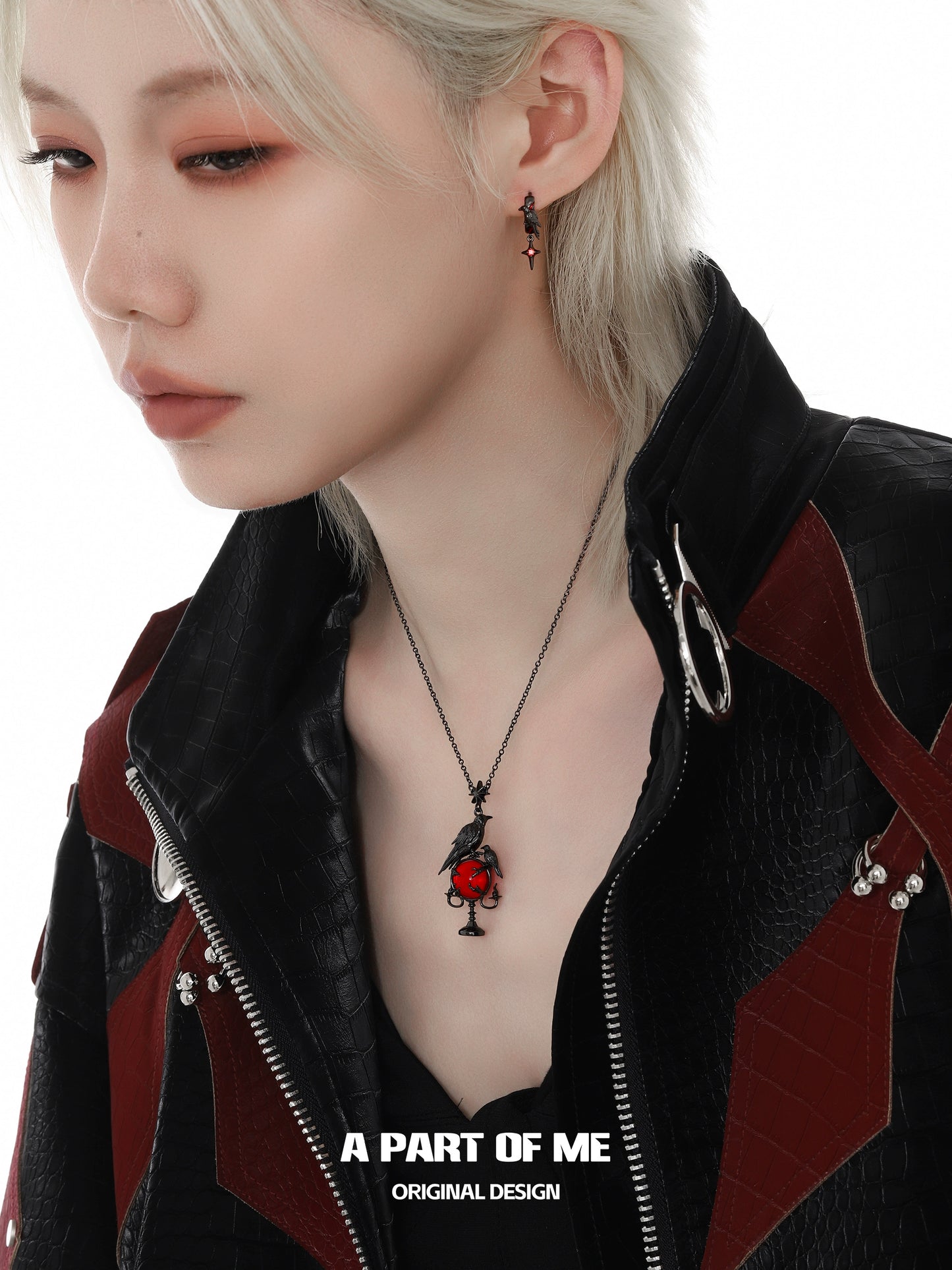 Bloodstained Crow Earrings