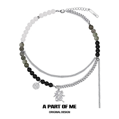 Black Chinese Fortune Necklace