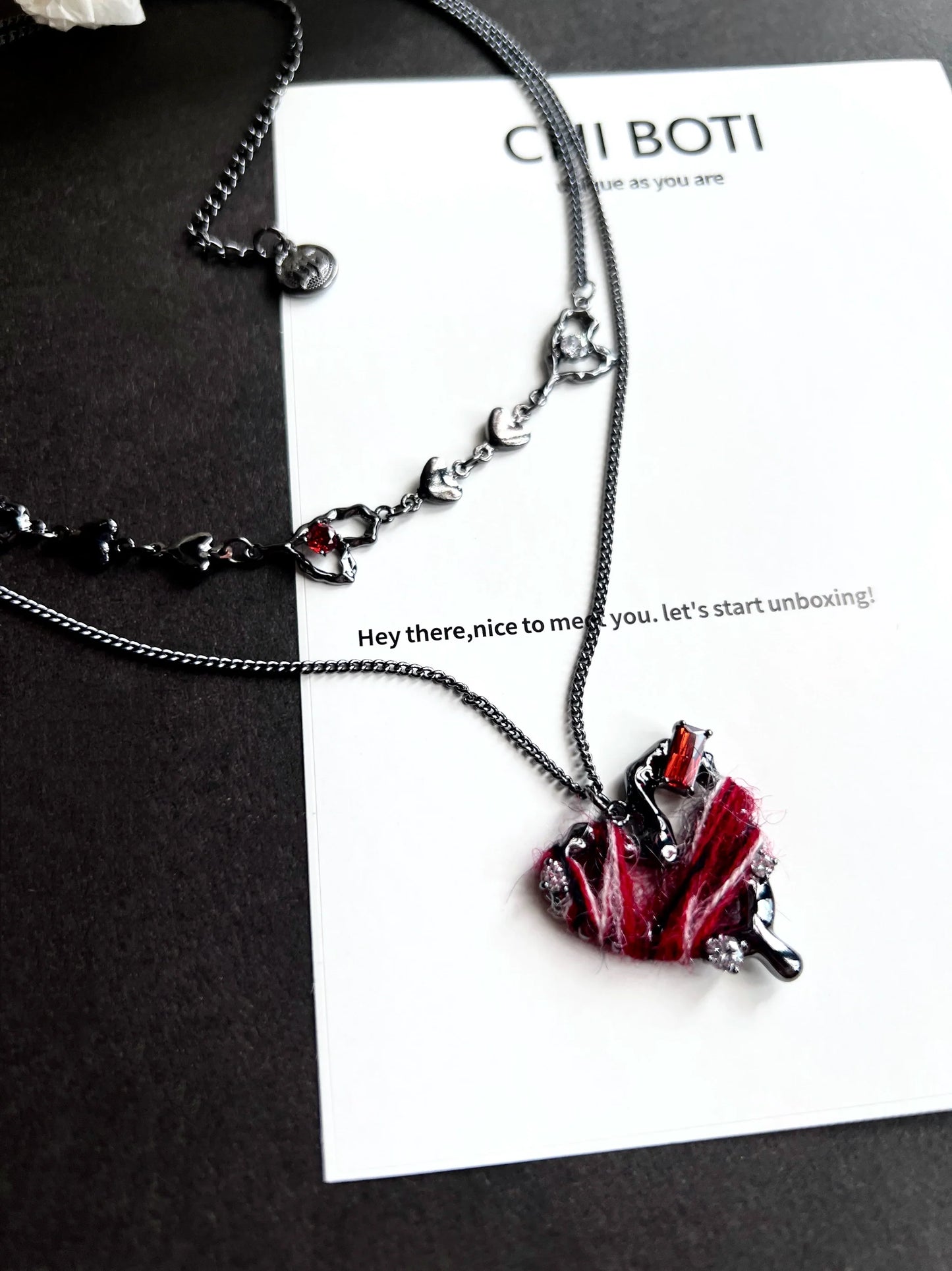"Imprisoned Heart" Double-layer Necklace