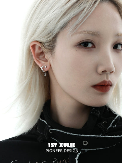 Star Track Sparkle Zircon Earrings