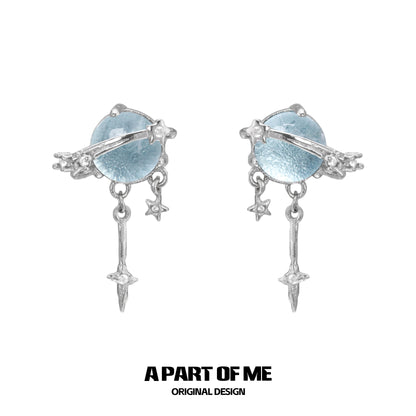 Wisdom Blue Crystal Ear Cuffs