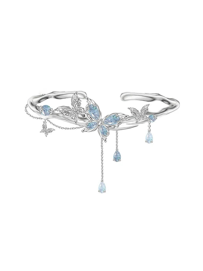 Ice Blue Butterfly Bracelet