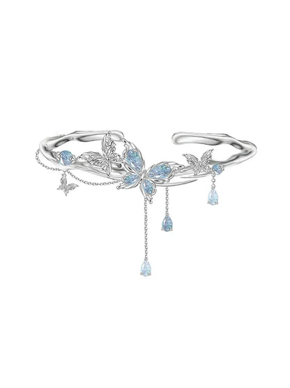 Ice Blue Butterfly Bracelet