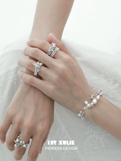 White Butterfly Princess Pearl Bracelet