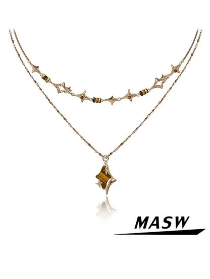 Vintage Starburst Collar Necklace
