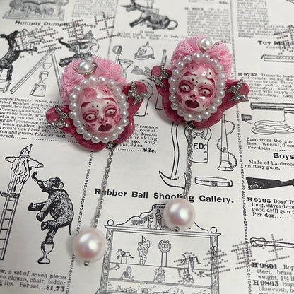 Earrings & Ear Cuffs-Ersan Tongsheng Original Handmade Spicy Sweet Niche Design Long Bead Chain Earrings Personalized Girl Fashion Earrings