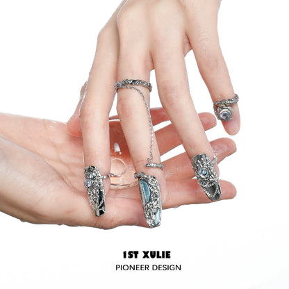 Y2K Dreamy Fairy Nail Chain Ring