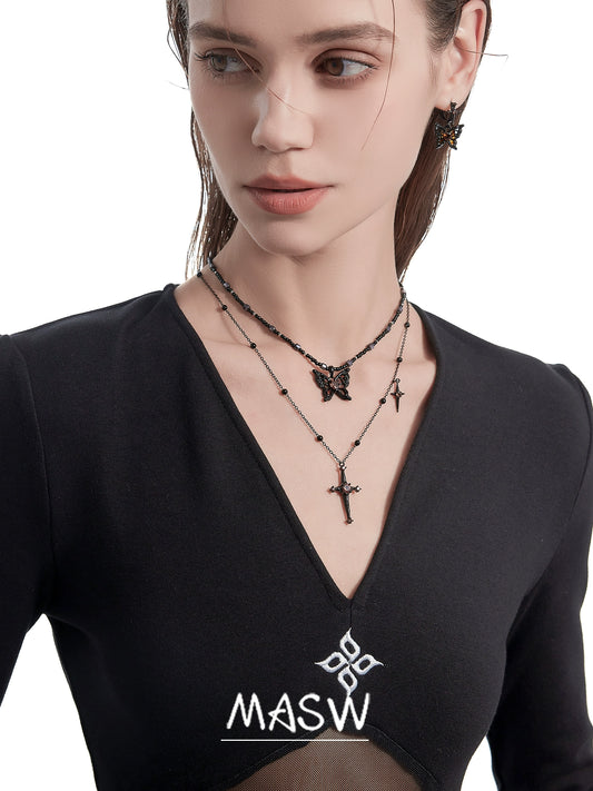 Starlight Brown Butterfly Necklace