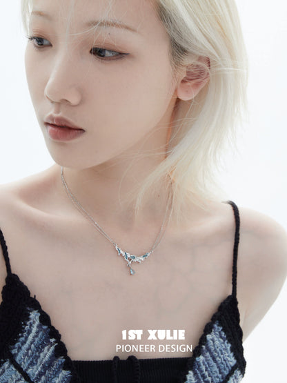 Ice Century Sea Silver Necklace