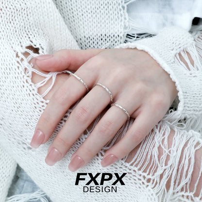 Minimalist Textured Thin Ring