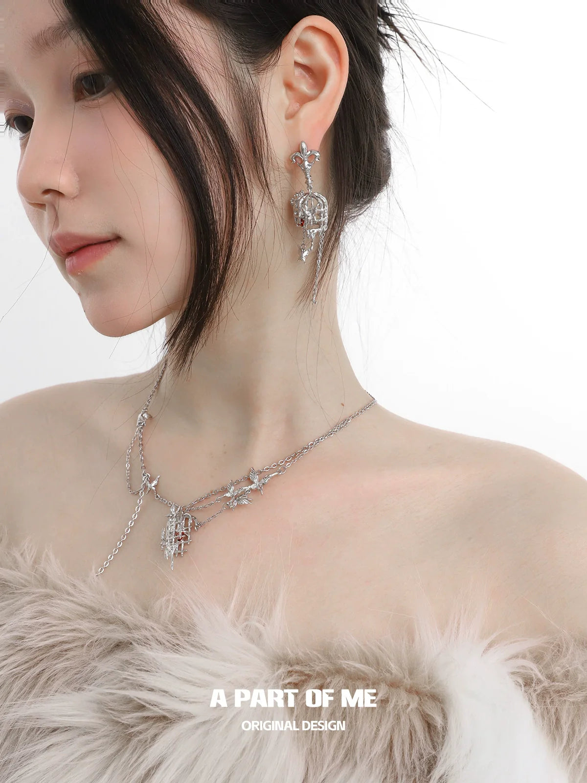 Butterfly Birdcage Tassel Earrings