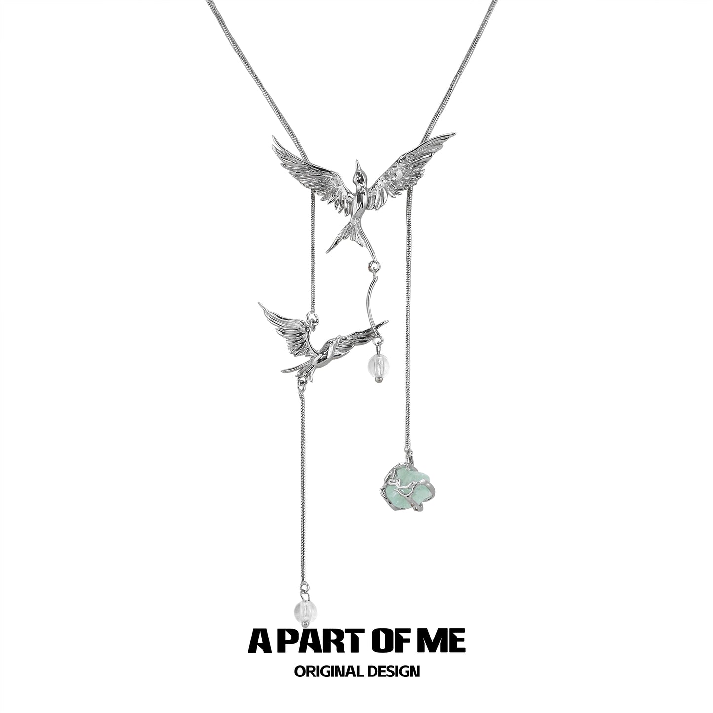 Flying Bird Fluorite Necklace