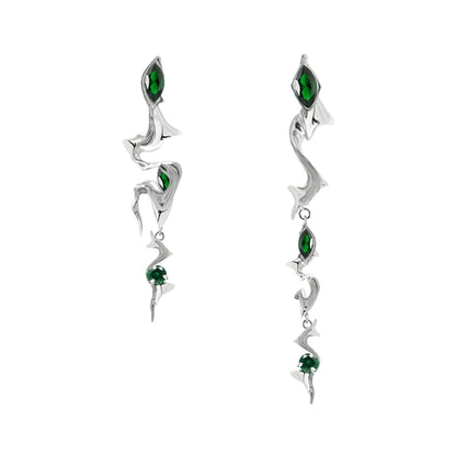 Snake Asymmetrical Punk Earrings