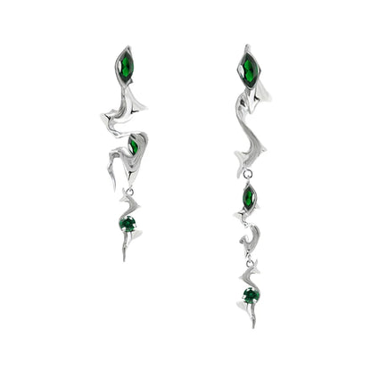 Snake Asymmetrical Punk Earrings