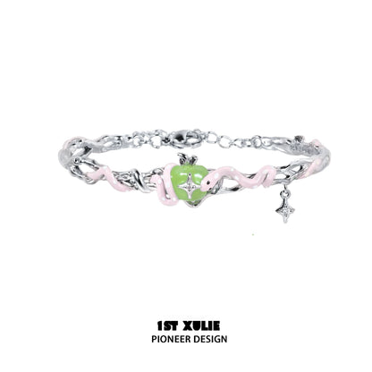 Cute Hungry Snake Apple Bracelet