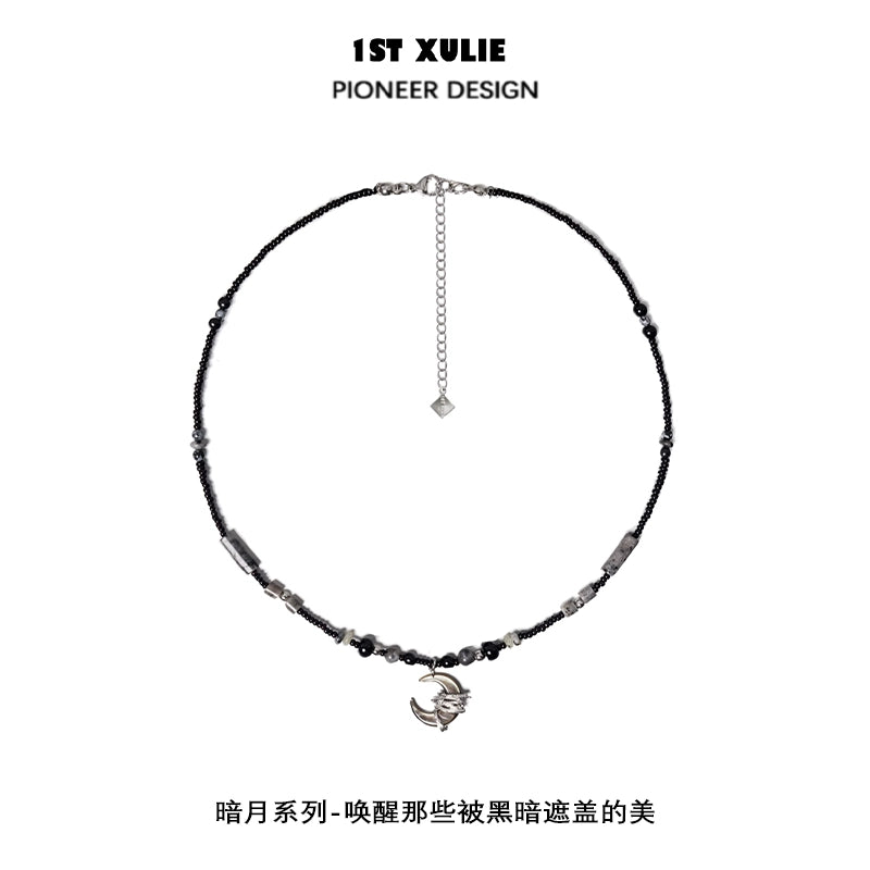 Black Moon Agate Cool Necklace