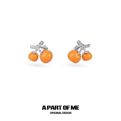 Autumn Sweet Persimmon Earrings