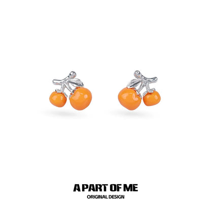 Autumn Sweet Persimmon Earrings