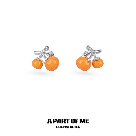 Autumn Sweet Persimmon Earrings