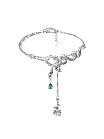 Rose & Snake Contrast Bracelet