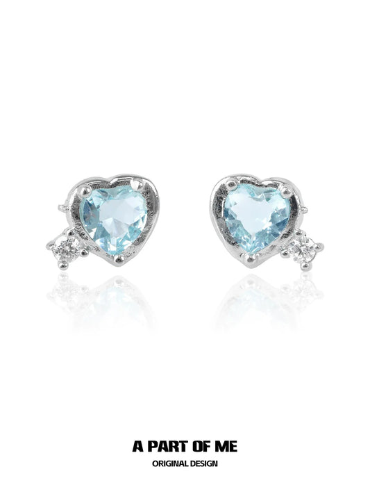 Dopamine Blue Love Earrings