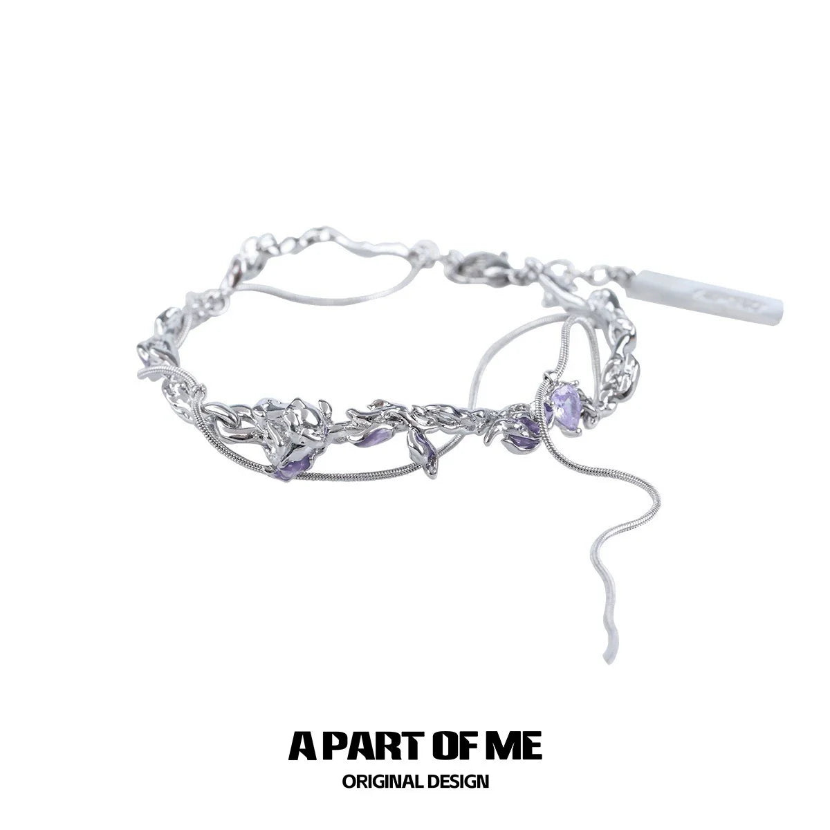 Enchanted Purple Rose Bracelet