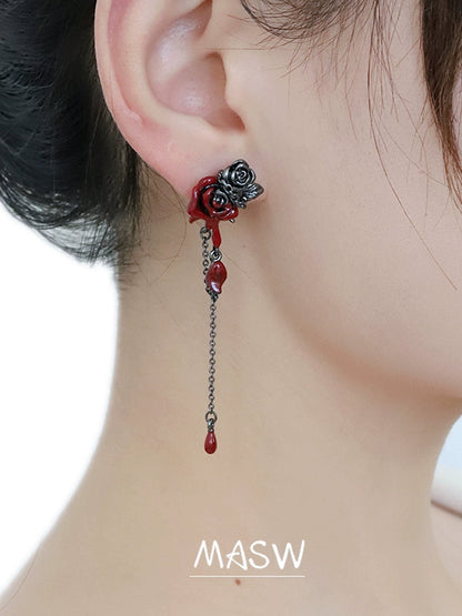 Thorns Rose Tassel Earrings