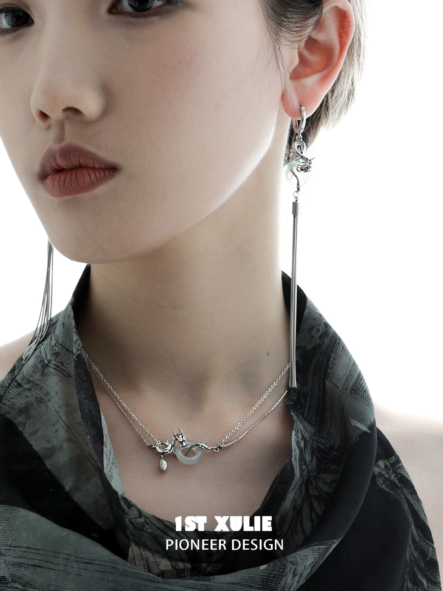 Chinese Dragon Whisper Tassel Earrings