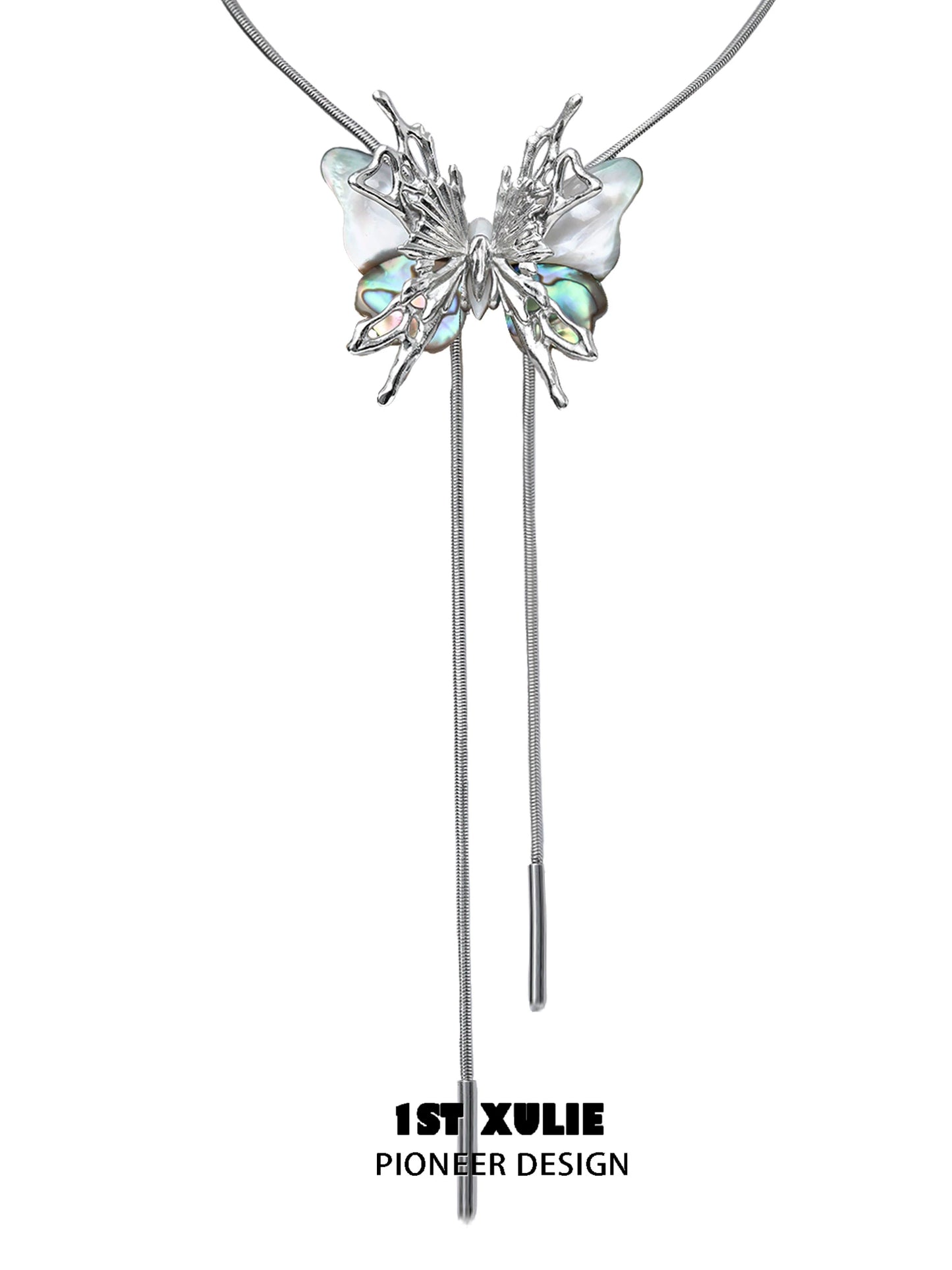 Y2K Steampunk Butterfly Necklace