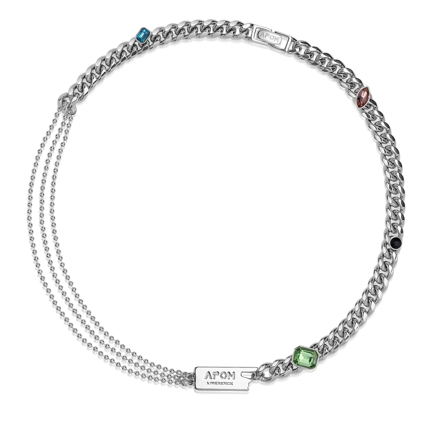 Hip-Hop Gemstone Cuban Chain