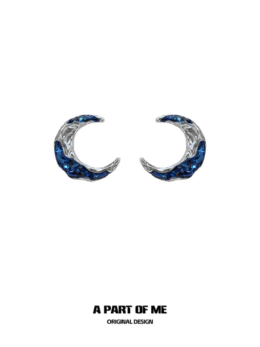 Frost Moon Blue Earrings