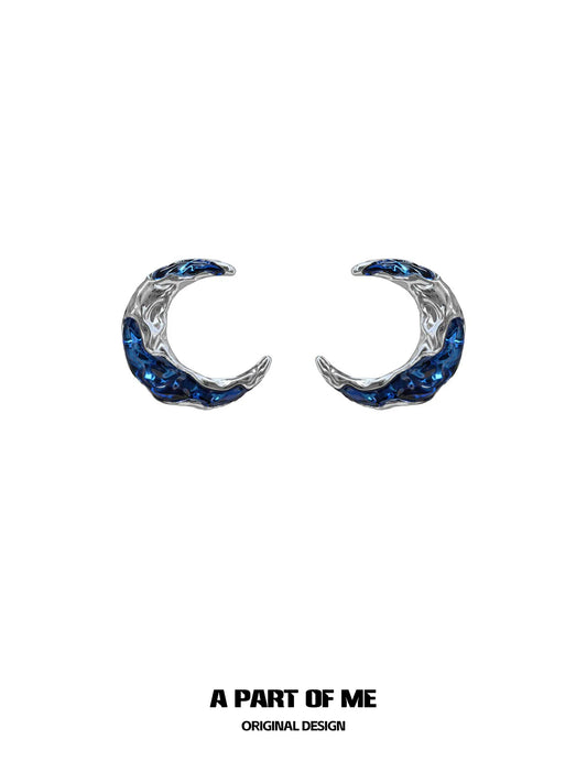 Frost Moon Blue Earrings