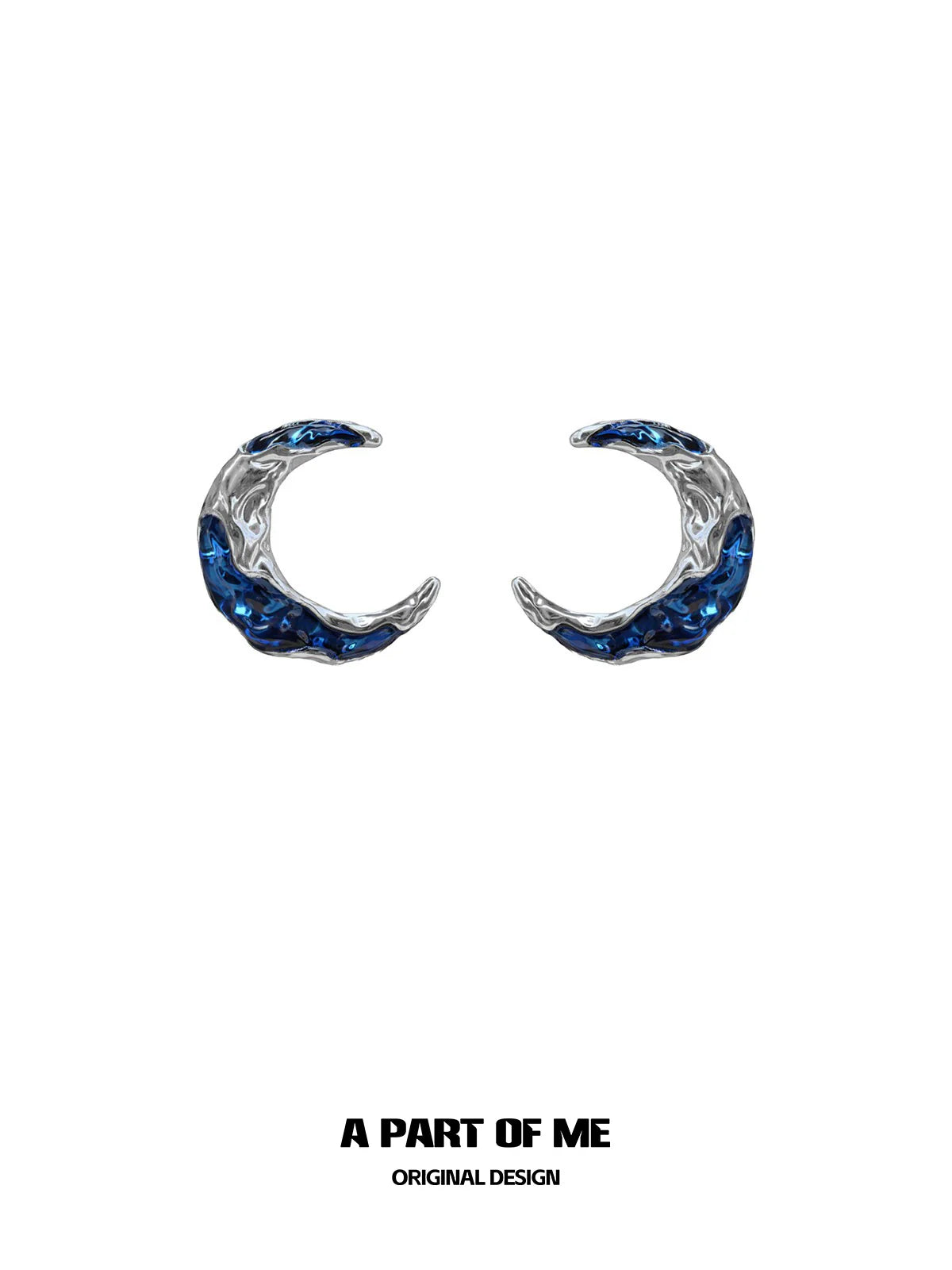 Frost Moon Blue Earrings