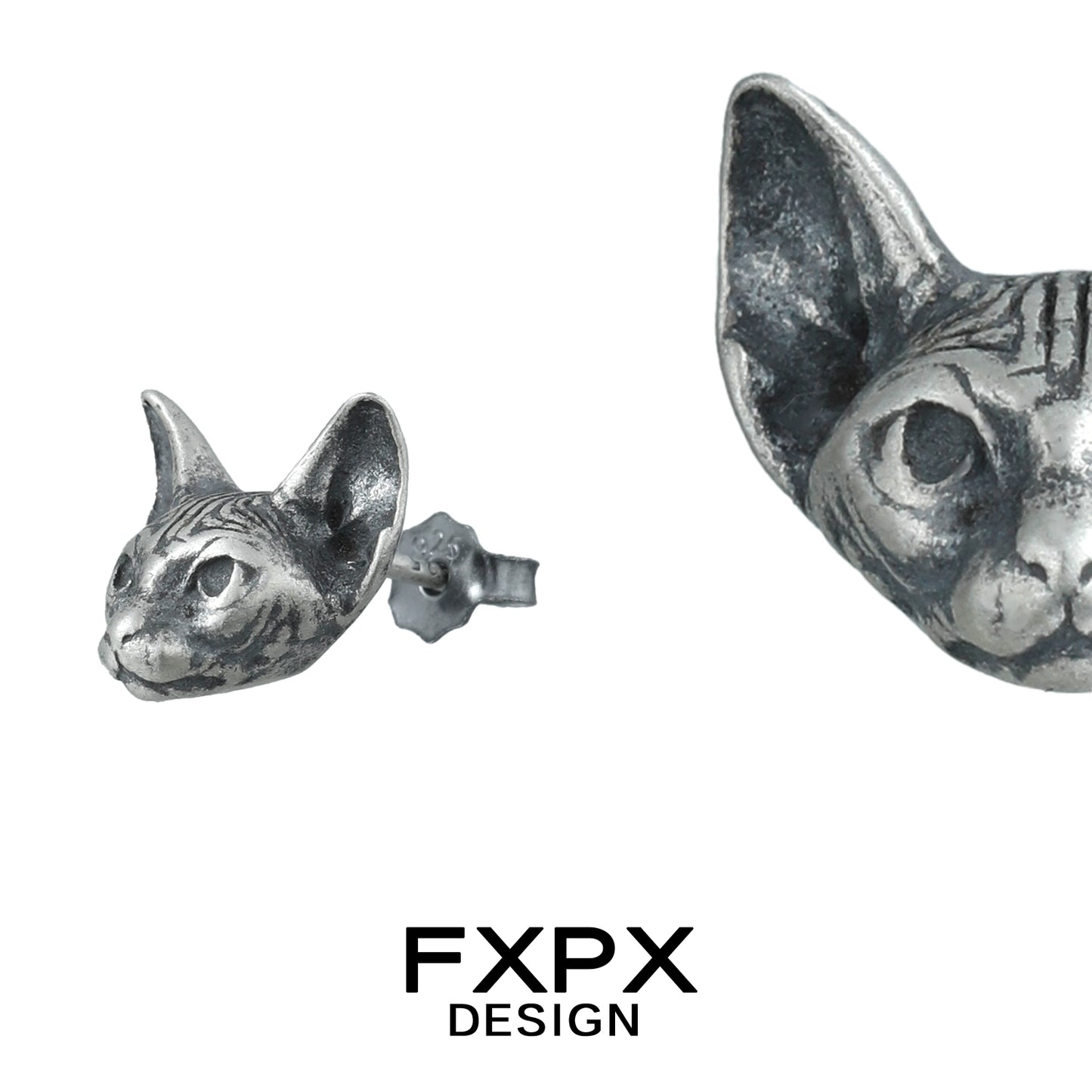 Gothic Vintage Punk Cat Earrings