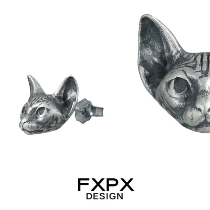 Gothic Vintage Punk Cat Earrings