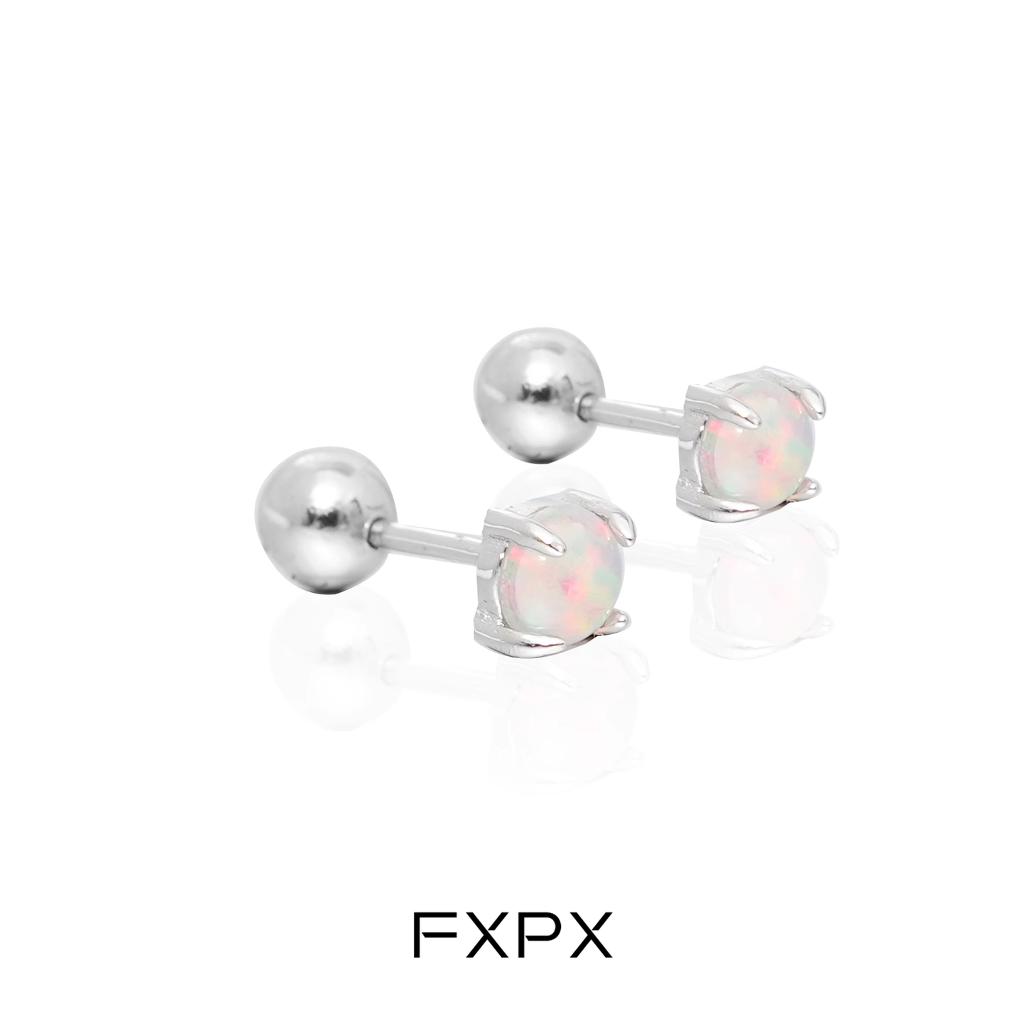 Gentle Pink Rose Stud Earrings